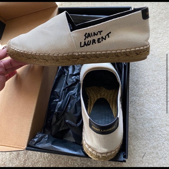 Saint Laurent logo embroidered espadrilles - Picture 3 of 4